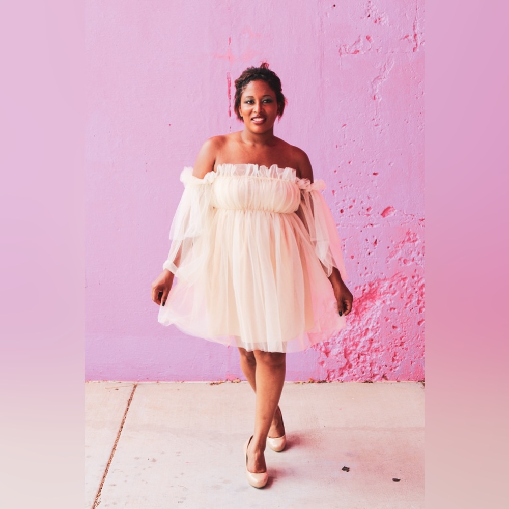 Blush Tan Dress | Engagement | Graduation | Maternity